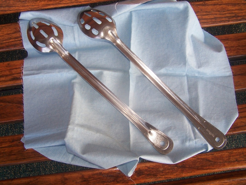 STRAINER SPOONS ~ PROFESSIONAL SIZE ~ STAINLESS STEEL