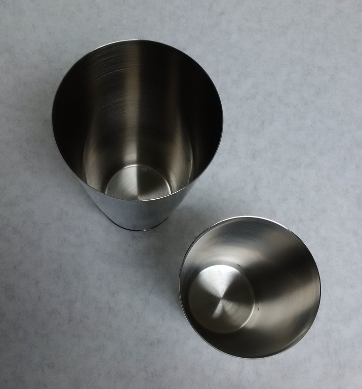 2 Piece BAR WEIGHTED COCKTAIL SHAKER Stainless Steel Flair Boston Mixing Tin Set
