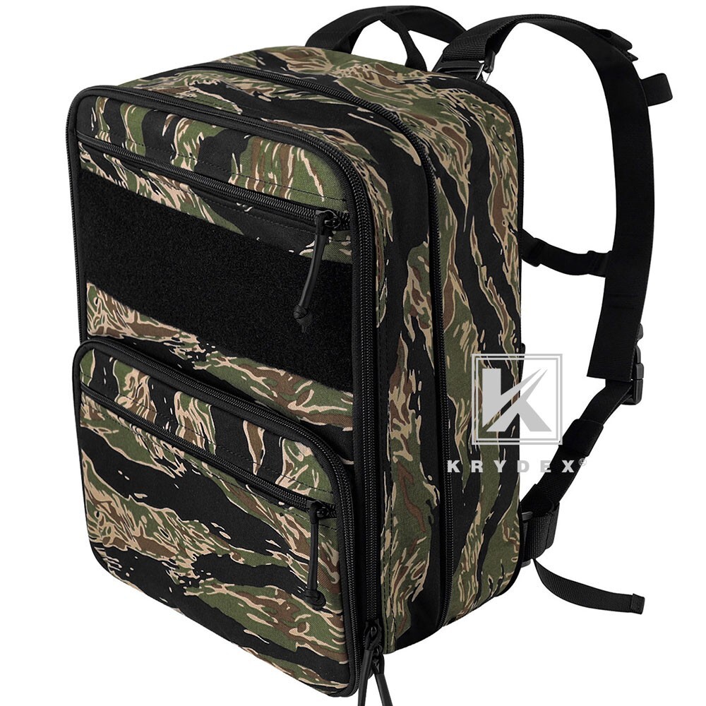 KRYDEX D3 Flatpack Tactical Expandable Travel Backpack MOLLE / PALS Tiger Stripe