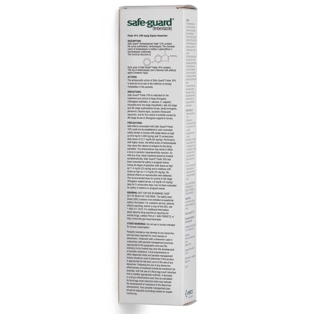 Safe Guard 25 Gram Paste Equine Dewormer