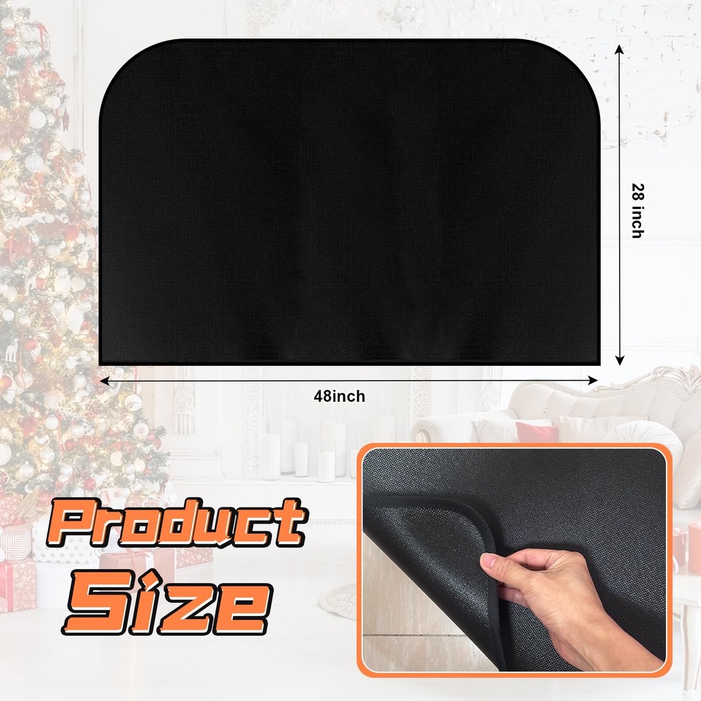 Fireplace Mat Hearth Rug Fireproof Fireplace Floor Mat Fireproof Rug for Fire...
