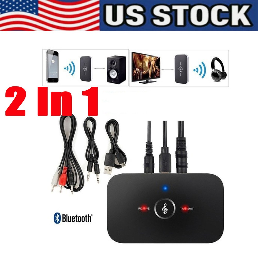 Bluetooth Transmitter & Receiver Wireless Adapter For Home stereos/speakers