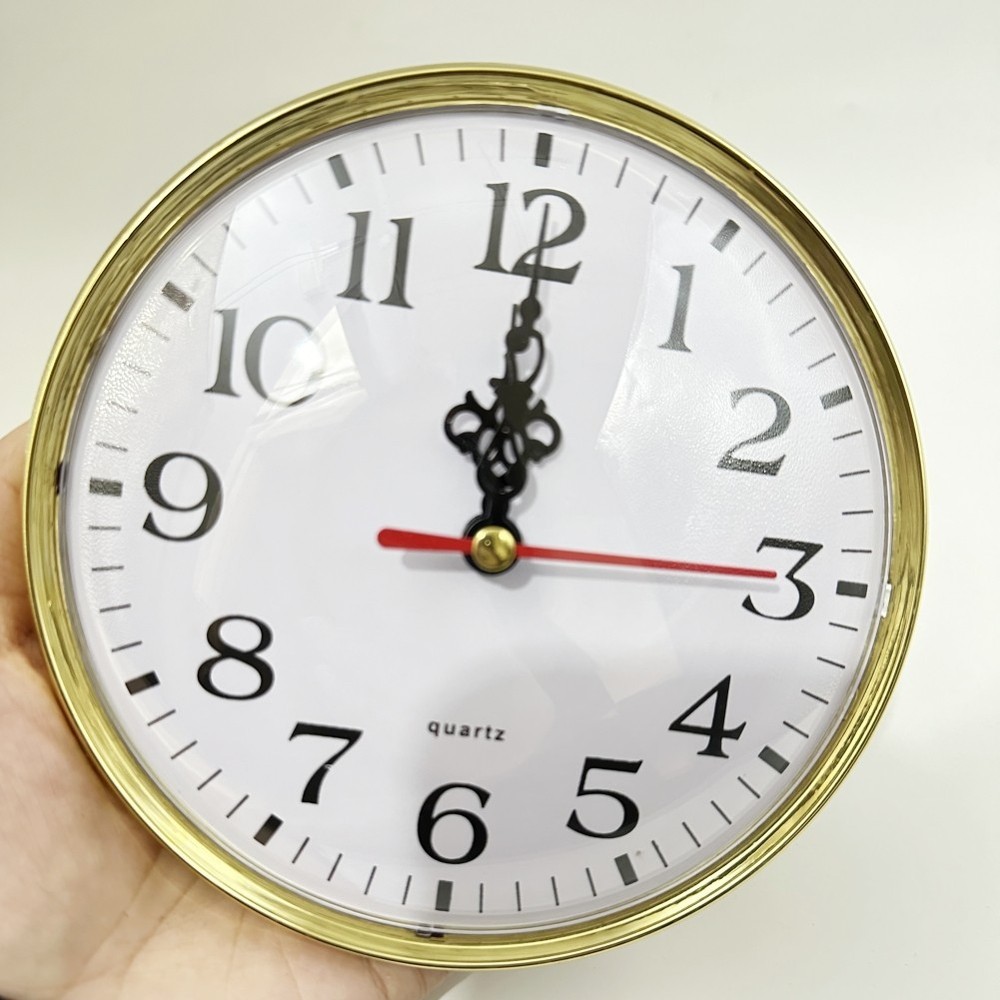 Easy to Read Arabic Numeral Quartz Clock Insert for DIY and Replacement