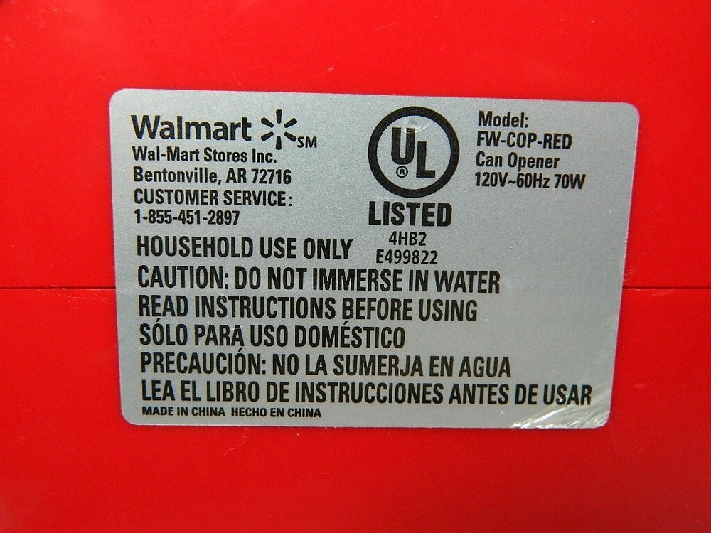 Farberware Electric Can Opener Model FW-COP-RED