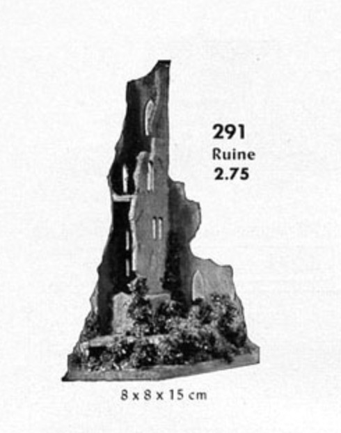 Faller H0 00 291 Ruin 1950s VINTAGE