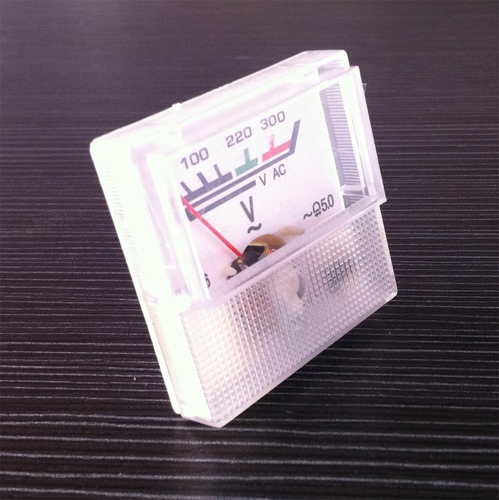 AC 0-300V Class 5.0 Accuracy Square Plastic Panel Meter Voltmeter 1PCS