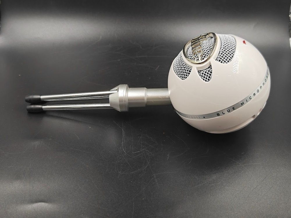 Blue Snowball Ice Microphone - White Used, Working