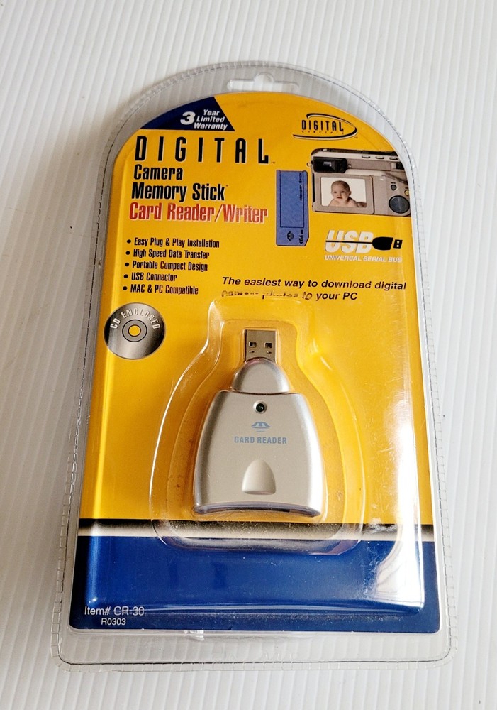 Digital Conepts CR30 Camera Memory Stick Card Reader / Writer USB