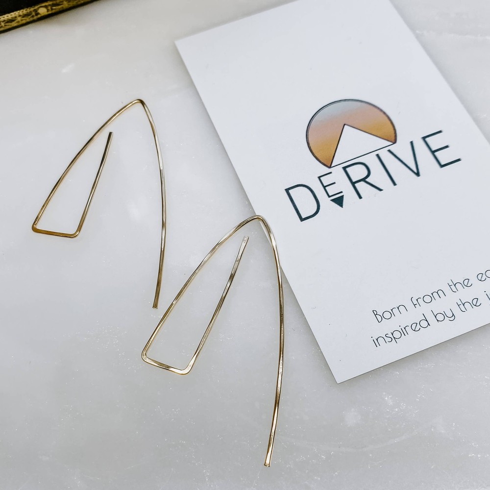 Triangle Threader Earrings