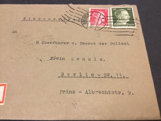 Oberfuhrer u Oberst der Polizei - COVER ERWIN SCHULZ