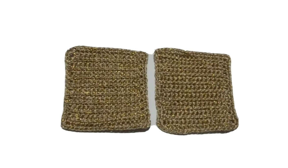 New 2Pcs/set Handmade Coasters with Golden Shining Thread 4''