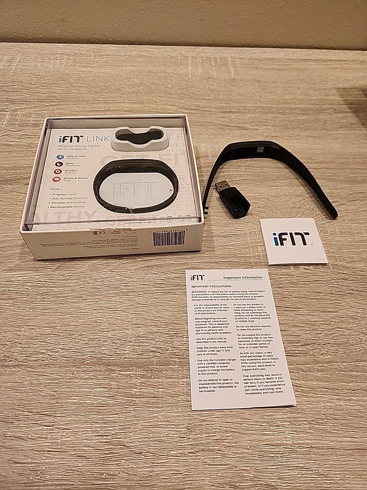 iFIT Link Wireless Activity Fitness Tracker Black for iPhone and Android