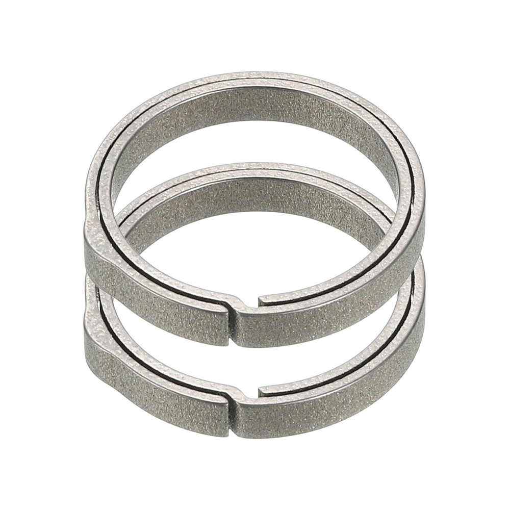 Titanium Keychain Rings, 2 Pcs 0.75-inch Split Side Pushing Key Rings, Silver
