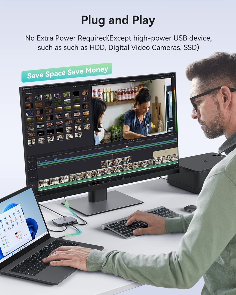 USB Switch, Aluminum USB 3.0 Switcher 2 Computers Sharing 4 USB Devices for P...