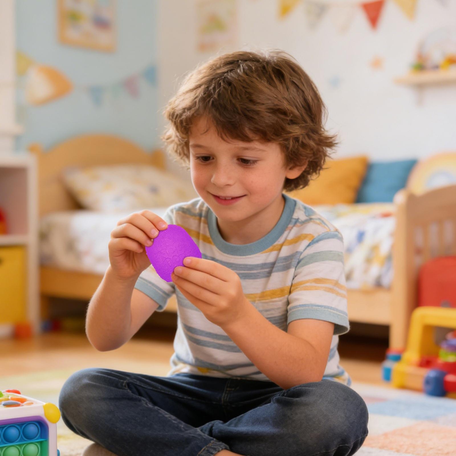 NeeDoh Gumdrop - Textured Sensory Toy with Super Solid Squish Random 1Pc