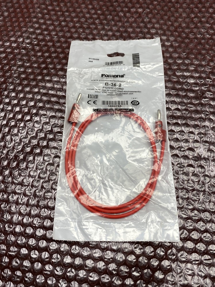 New ITT Pomona Electronics B-36-2 Banana Plug Patch Cord