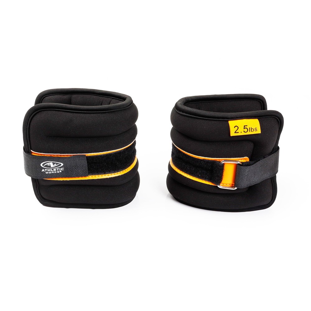 5lb Pair Ankle & Wrist Weights (2pcs, Each One is 2.5LBS), Adjustable Strap