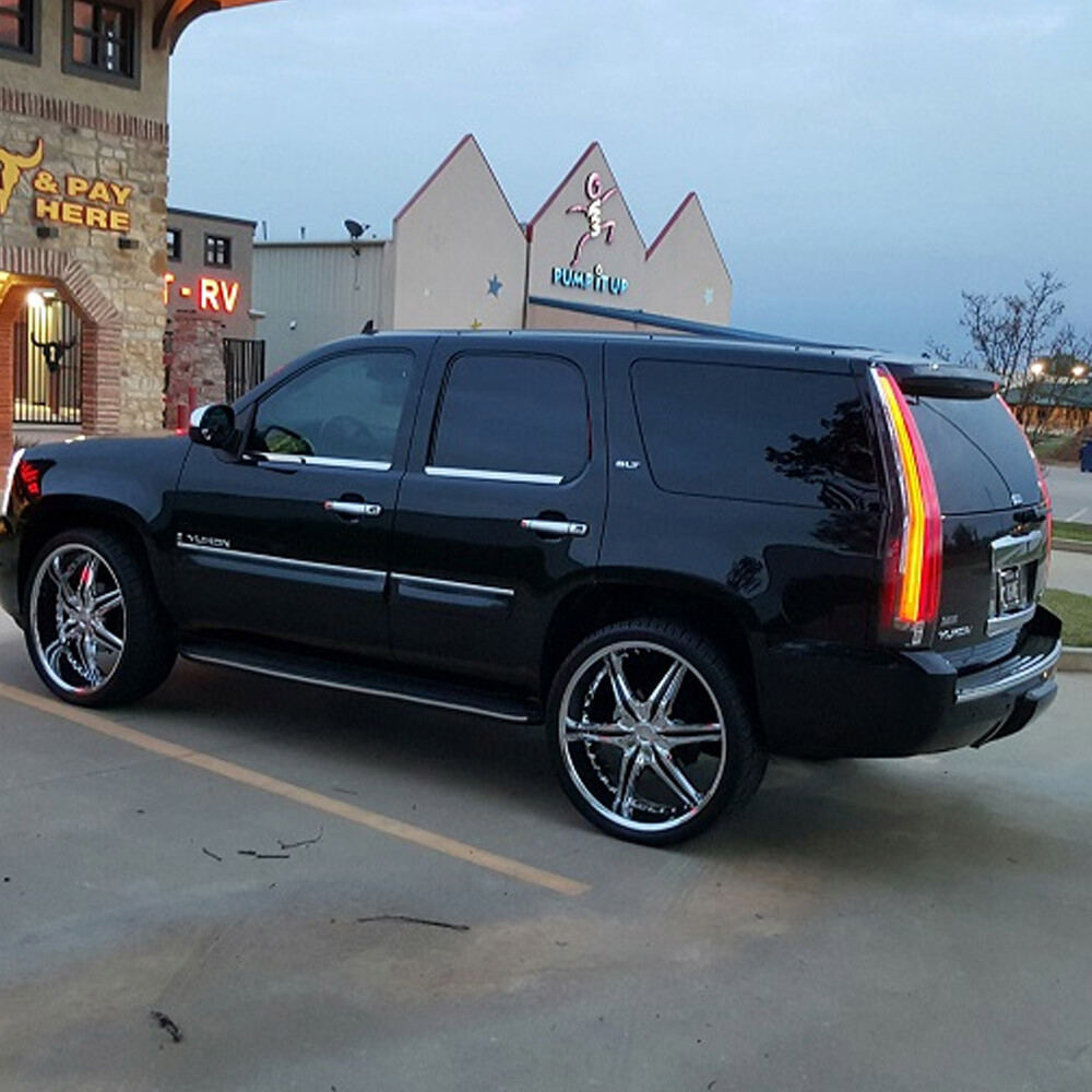 VLAND Clear LED Rear Tail Lights For 07-2014 Chevy Tahoe Suburban 1500/GMC Yukon