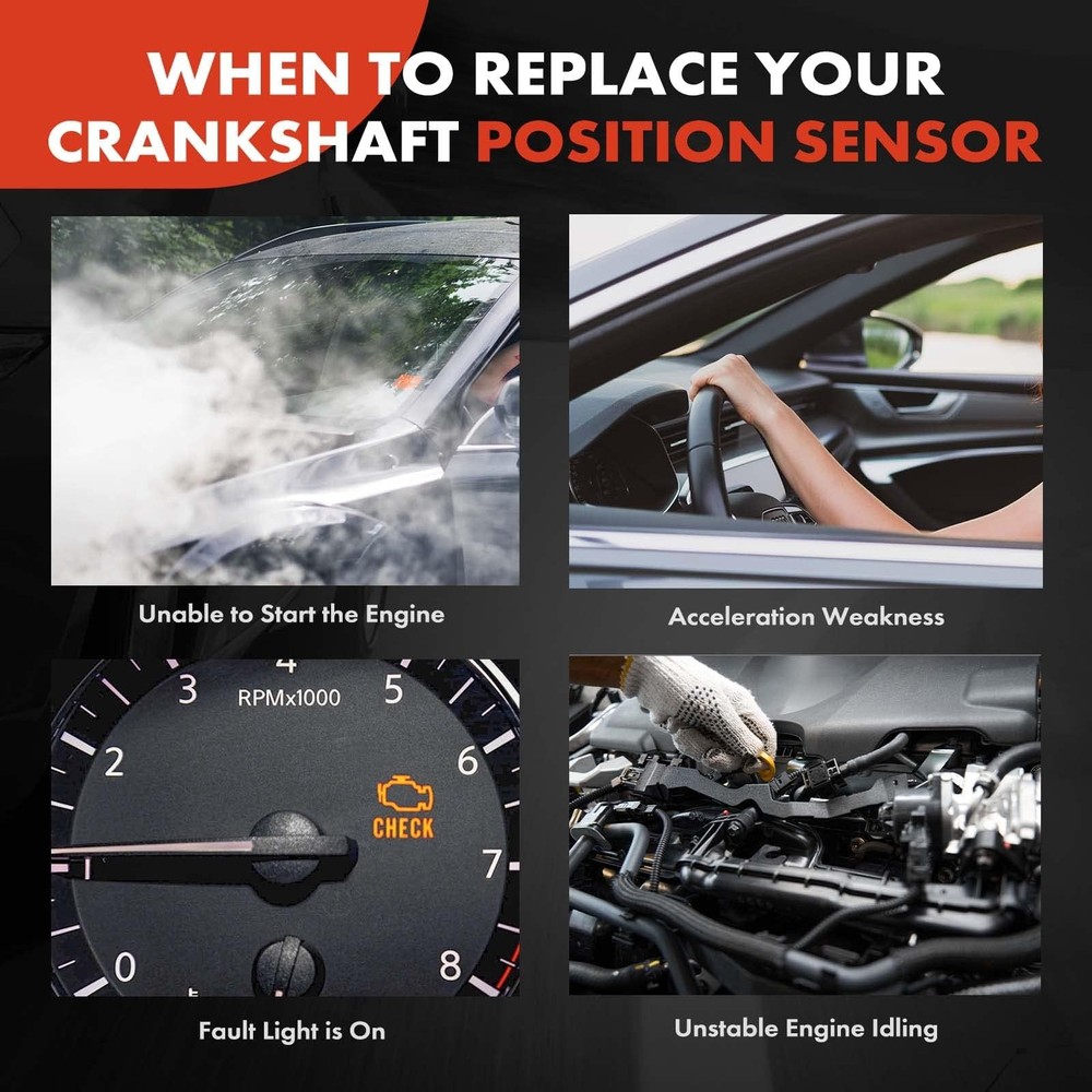 A-Premium Engine Crankshaft Position Sensor Compatible with Chevrolet GMC &...
