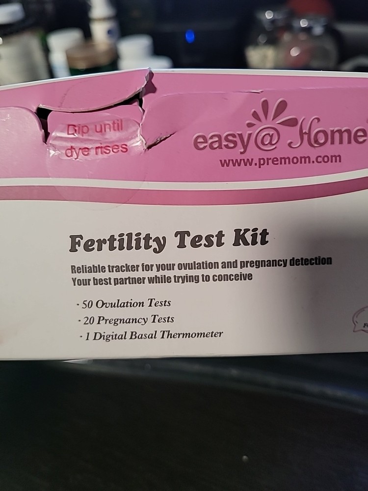 Easy@Home Ovulation & Fertility Test Kit + BBT Thermometer and Testing Cups