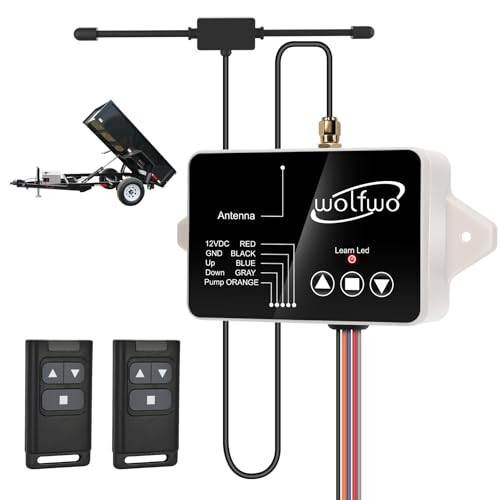 wolfwo Upgraded Dump Trailer Wireless Remote Controller, High Power Edition 02