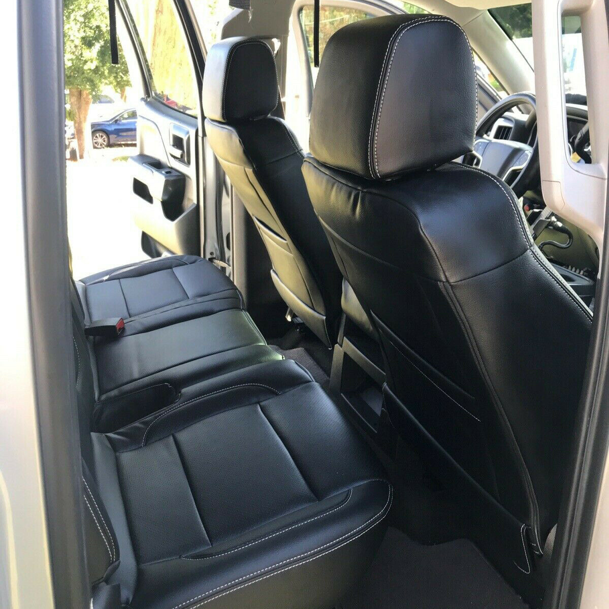 HECASA Complete Set Seat Covers For 14-18 Chevy Silverado LT DOUBLE Cab