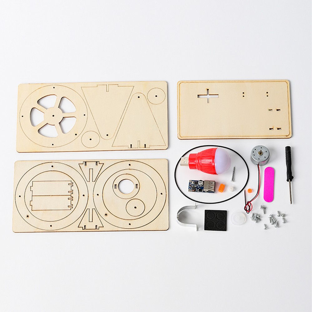DIY Hand Crank Generator Model Kit Student Physics Experiments Educational Toy