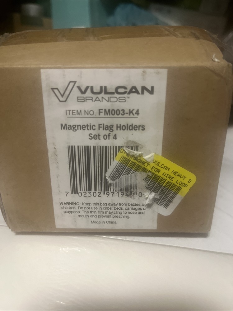 VULCAN Wire Loop Flag Magnet 4-Pack | New with Free Shipping