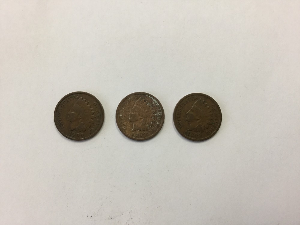 1909 Indian Head pennies  Fine