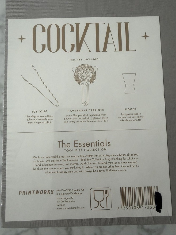 Printworks Essential Kits Cocktail Tools. NIB