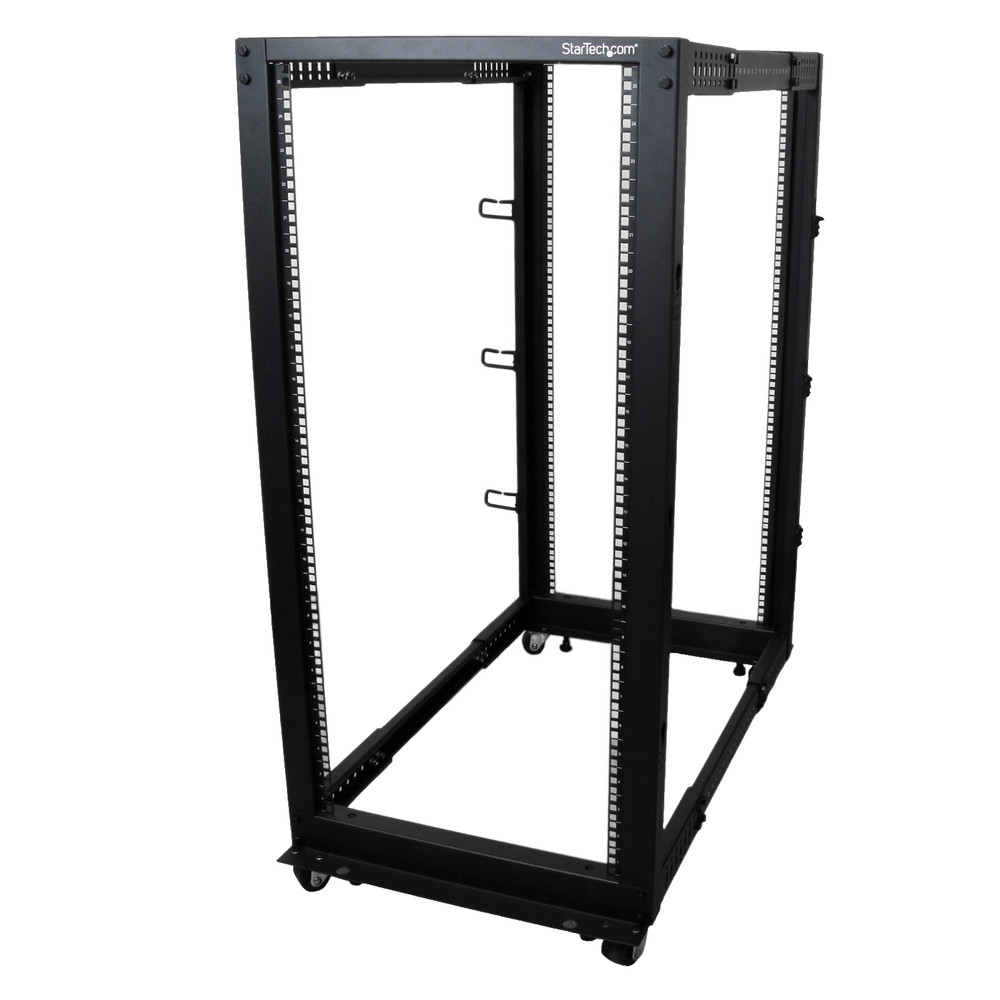 StarTech 25U Adjustable Depth Open Frame 4 Post Server Rack 4POSTRACK25U