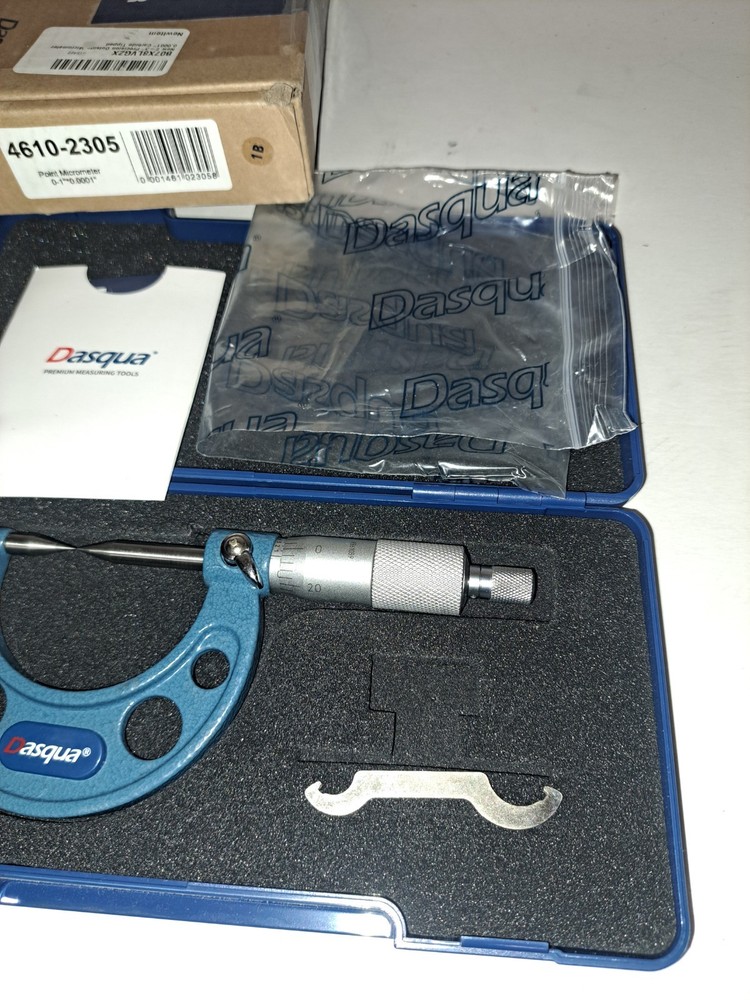 Dasqua 4610 - 2305 Outside Point Micrometer 0-1"
