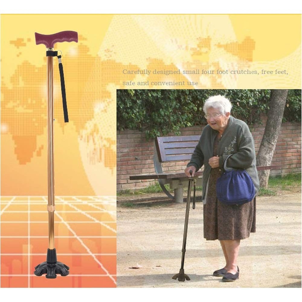 Beyoung Standing Quad Support Cane Tip Mobility Quadpod Stable Cane Support W...