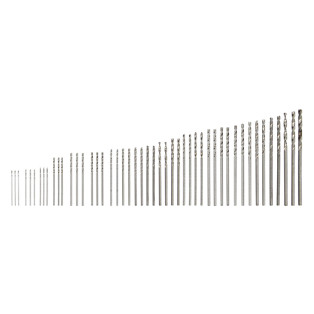 59Pcs Precision Pin Vise Tools Mini Micro Hand Twist Drill Bits Set Rotary Kit