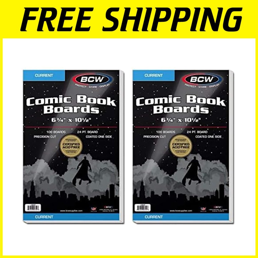 Buffered Calcium Carbonate Comic Book Backing - 200 Pcs