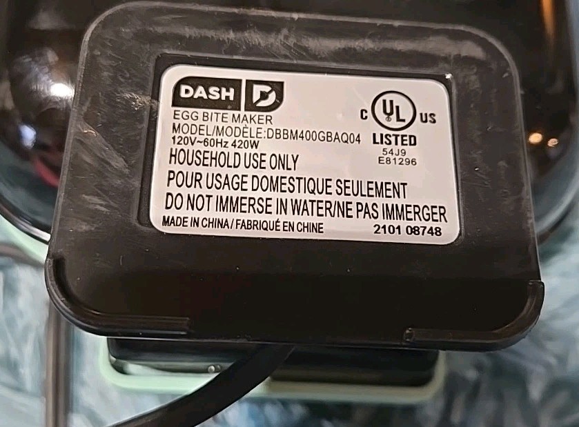 Dash Egg Bite Maker, Makes 4 Egg Bites -Aqua