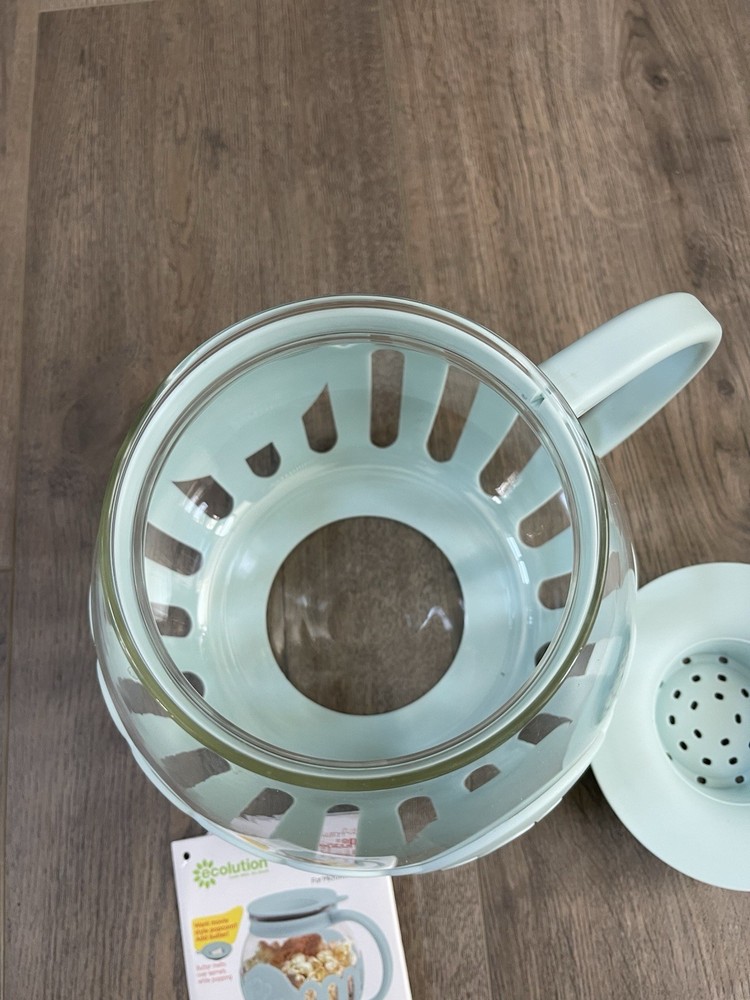 Ecolution Micro-Pop Popcorn Popper 3QT Light Blue Microwave Maker NEW