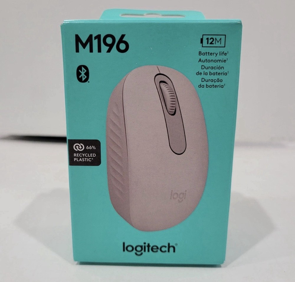 2pk Logitech Wireless Connection Ports M196 Mouse Bluetooth Compact
