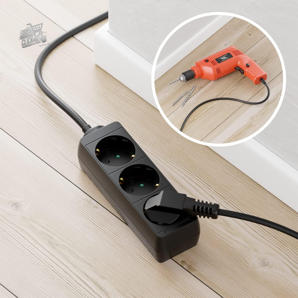 6 Outlet Compartments With Flat Connector Electrical Cable for Inter
