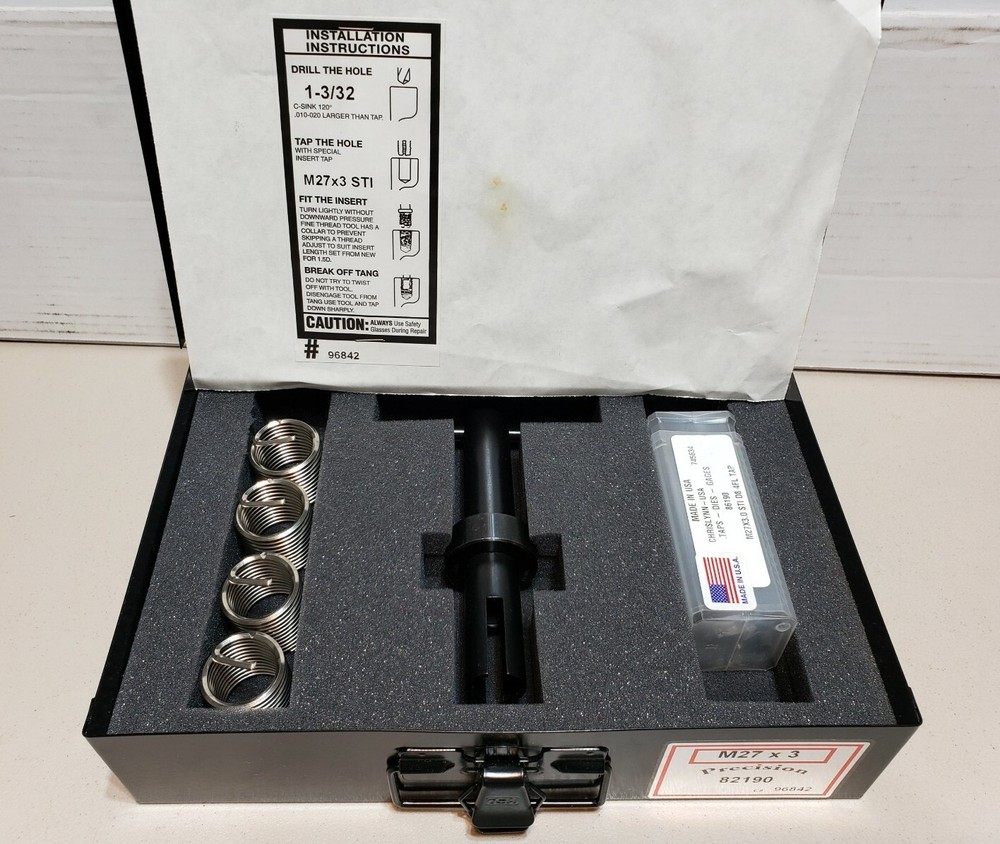 CHRISLYNN 82190 Threaded  Inserts Precision Professional Kit M27 x 3, Metric