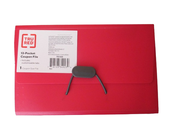 13 Pocket Expandable Receipt Coupon File & Document Case A6 Dual Expansion