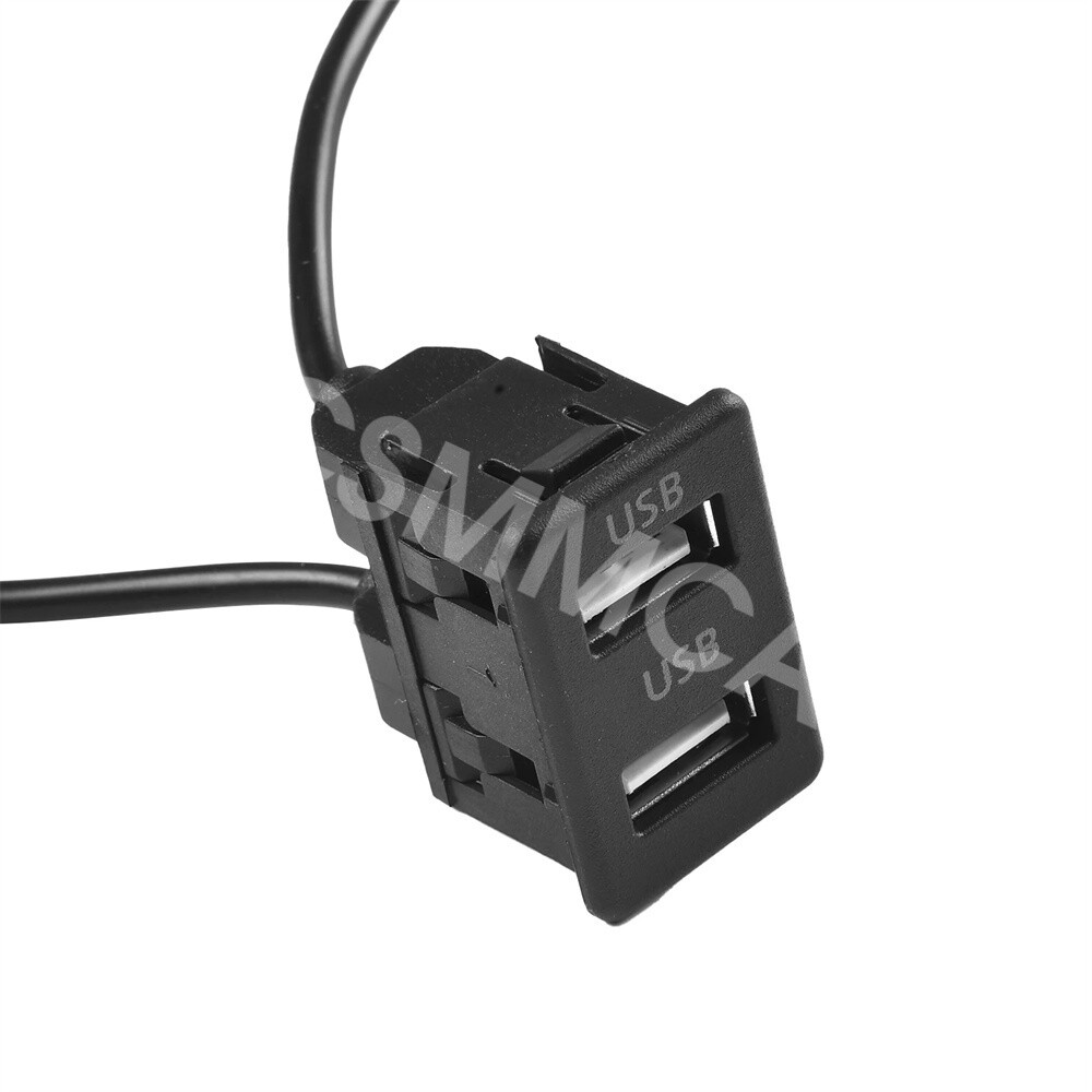 Dual USB Port Panel Interface Extension Cable 145cm For Car Android Navigation