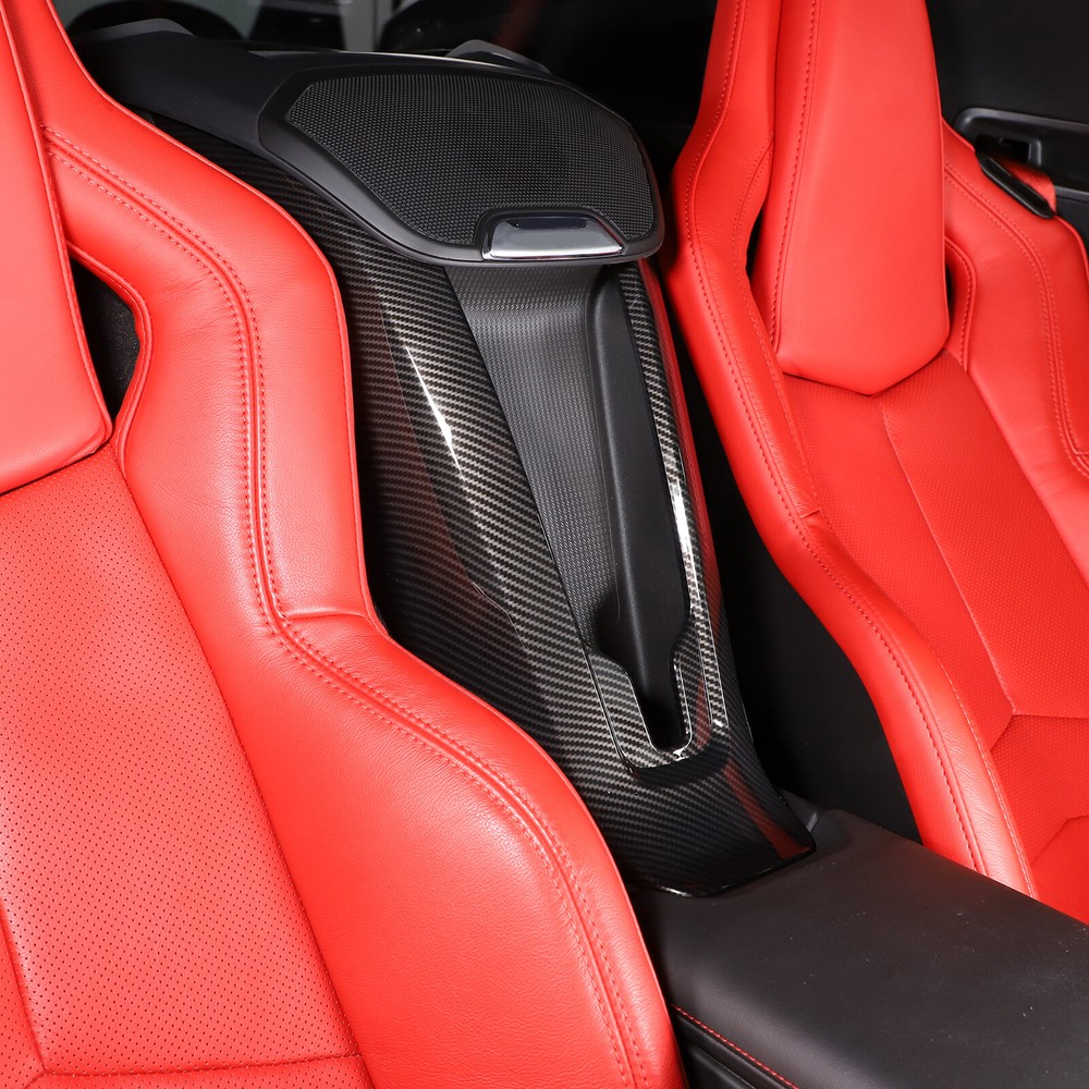 Carbon Fiber ABS Waterfall Charging Panel Trim Cover Fits Corvette C8 2020-2024