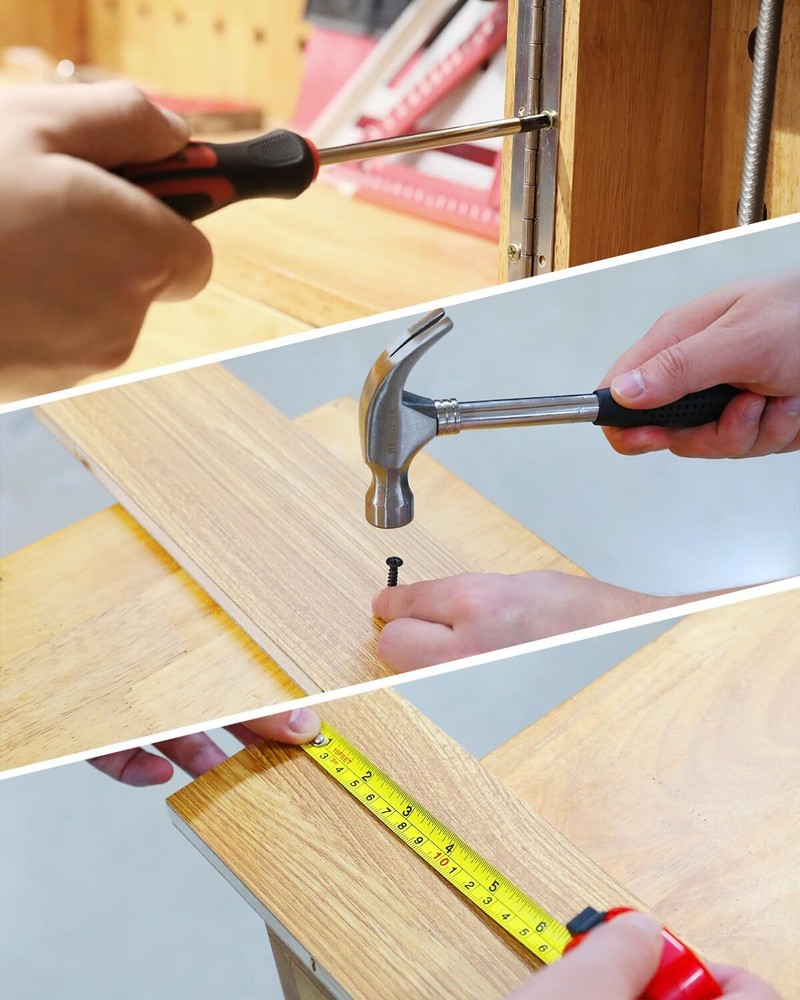 149 Pieces Basic Home Repair Tool Set - General Household with Plastic Toolbox