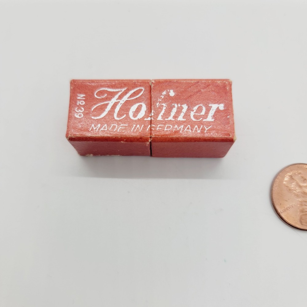 Vintage Hohner Harmonica Miniature with Red Case Germany