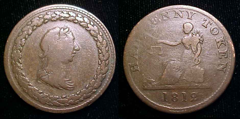 CANADA 1812 Lower Canada Half Penny Token G+