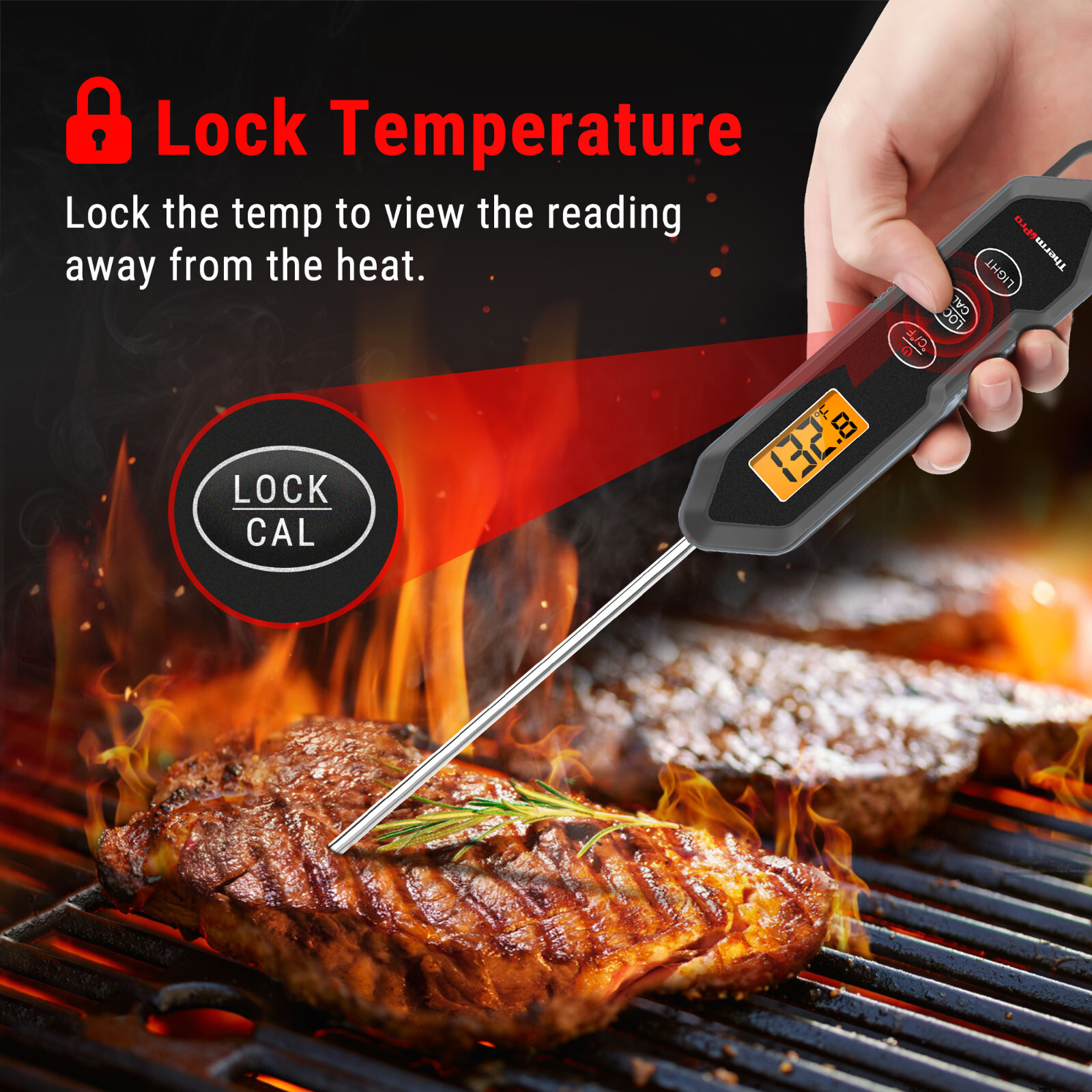 Themopro TP15HW 5.4 Long Probe Waterproof Instant Read Digital Meat Thermometer