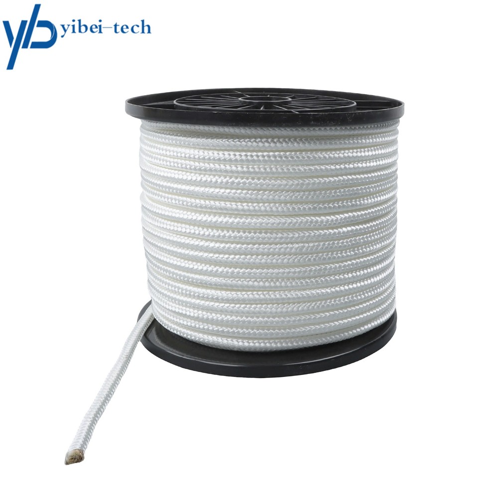3/8 Inch Nylon Polyester Cord 250 Foot Spool Solid Braid Industrial Grade White