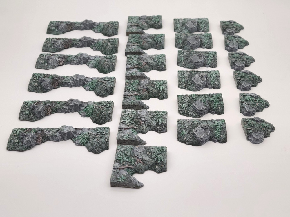 Dwarven Forge CUSTOM Professionally Painted Dreadhollow Forest Winter Snow Set