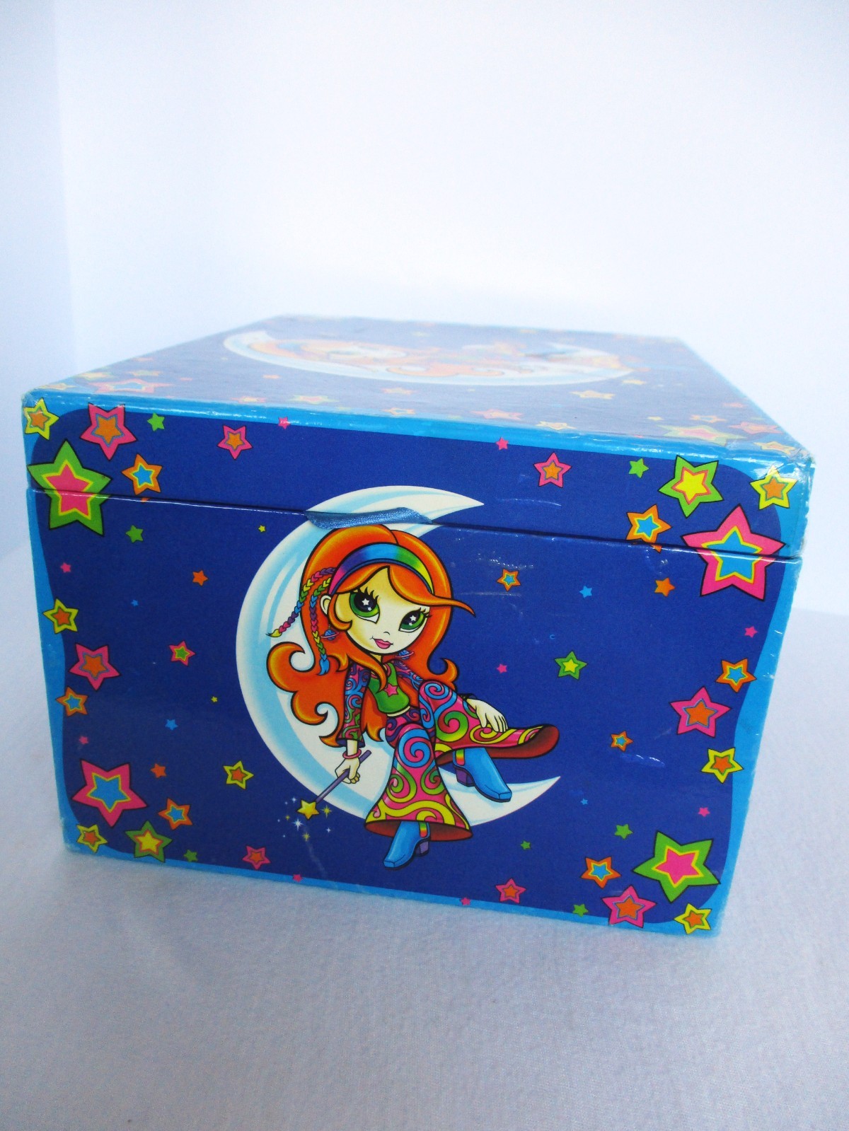 Lisa Frank Girls Keepsake Jewelry Stationery Box Organizer Hippie Moon Star Girl